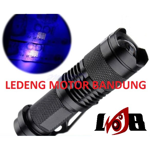 Senter Q5 Led UV UltraViolet Money Detector Deteksi Uang Palsu