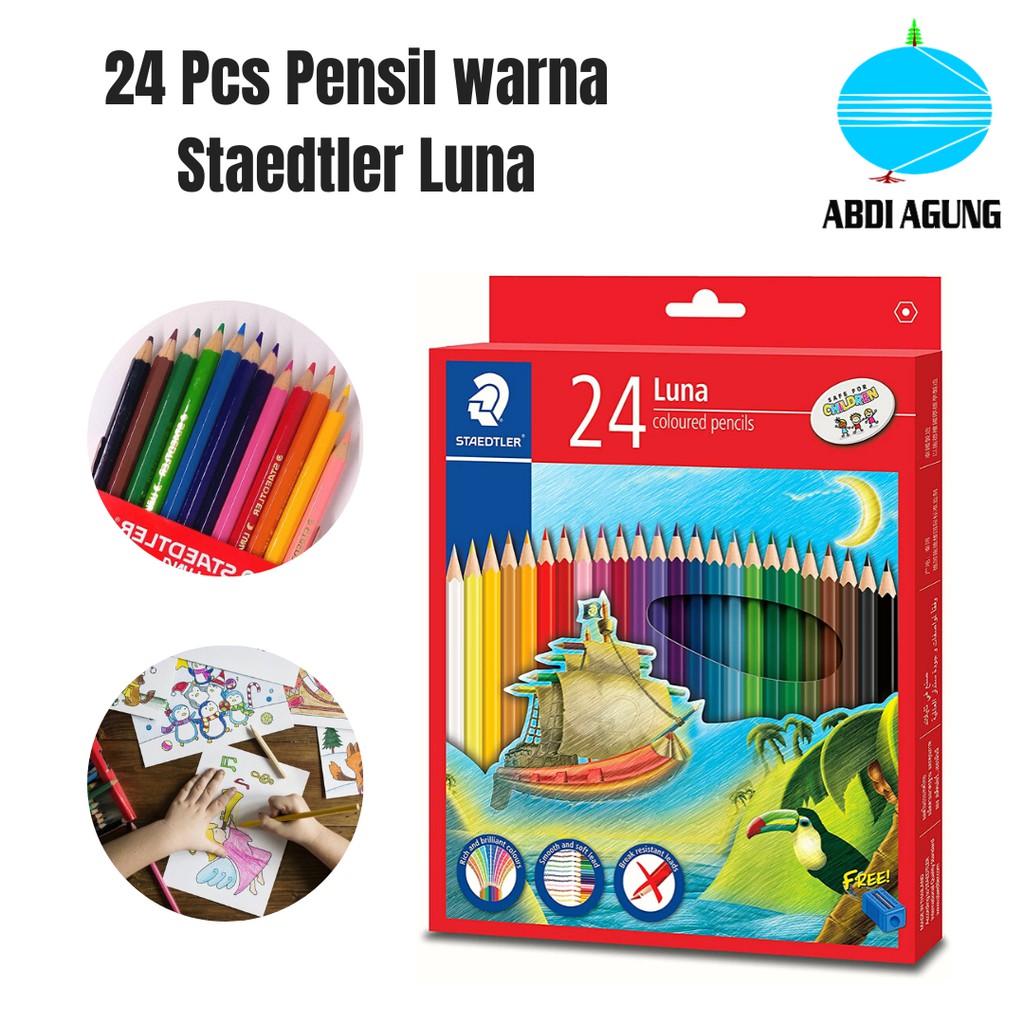 

STAEDTLER COLOURED PENCIL LUNA 24 / PENSIL 24 WARNA