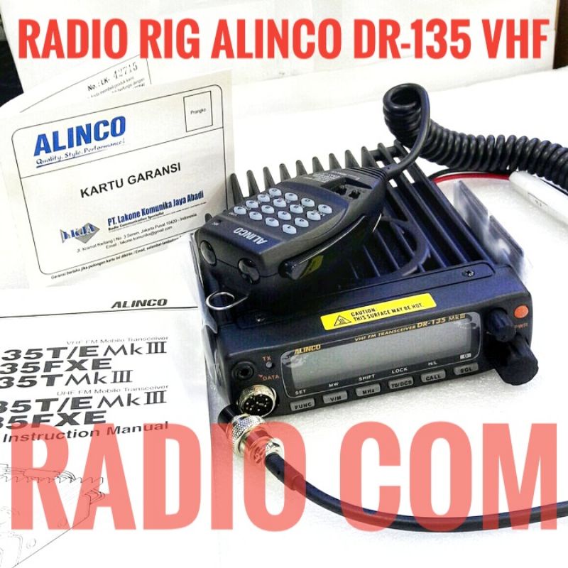 RADIO RIG ALINCO DR135 VHF ORI RIG VHF ALINCO DR-135 VHF MK III GARANSI RESMI