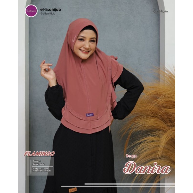 Hijab instan BERGO DANIRA ORI EL-LISA HIJAB disc 20% order reseller