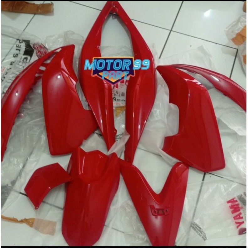 Paket body halus full set Aerox 155 merah glosy original yamaha ygp