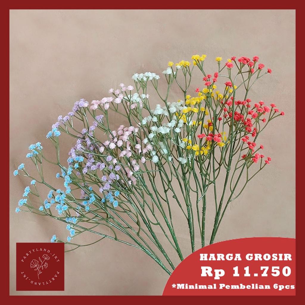 Artificial Flower Baby Breath Bunga Plastik Plasu Buatan Dekorasi Hias