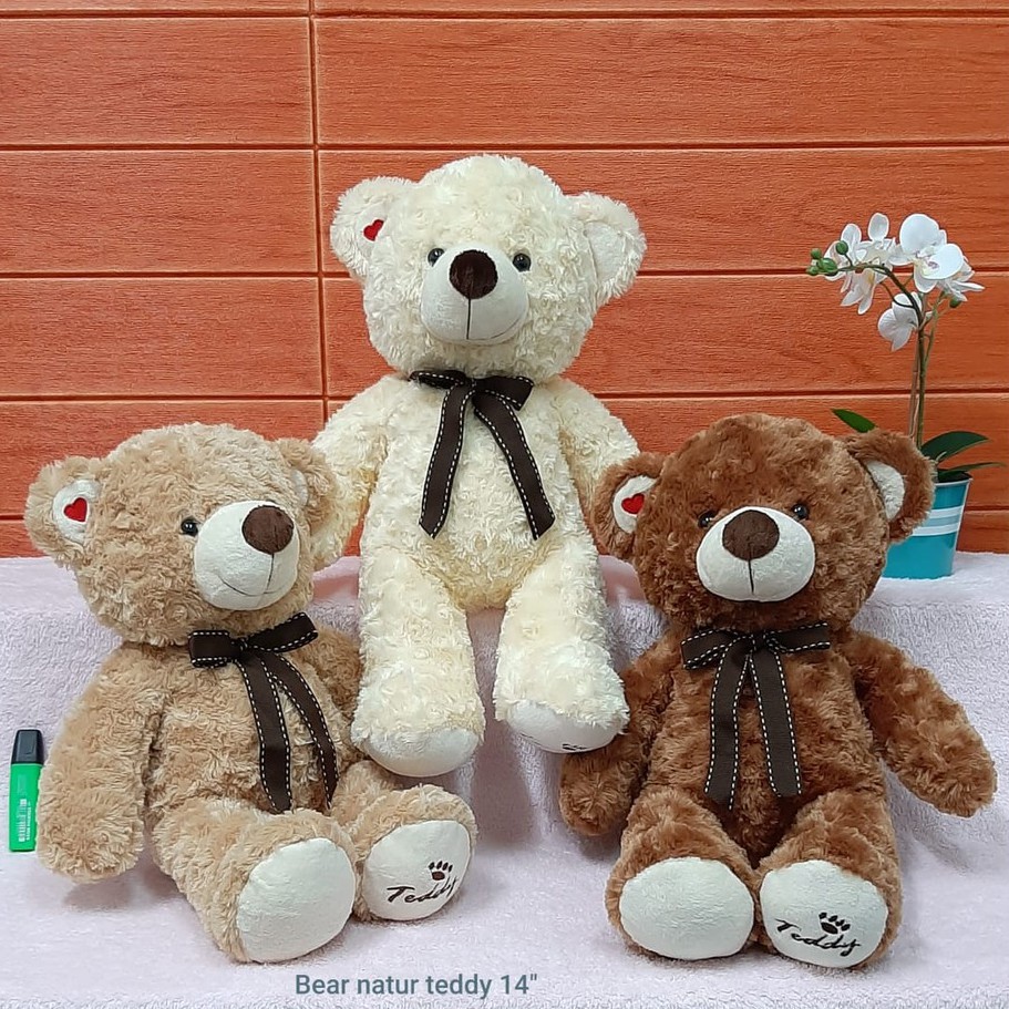 Boneka Bear Nature Size 50cm/14&quot;/boneka beruang/boneka teddy bear/boneka lucu/kado ultah