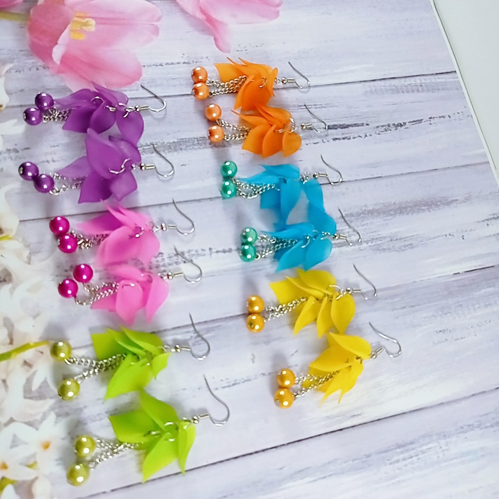 Kerabu Murah /giwang Cantik Kekinian /Anting Juntai Jurai Korea Handmade Untuk Wanita/Anting Hijab