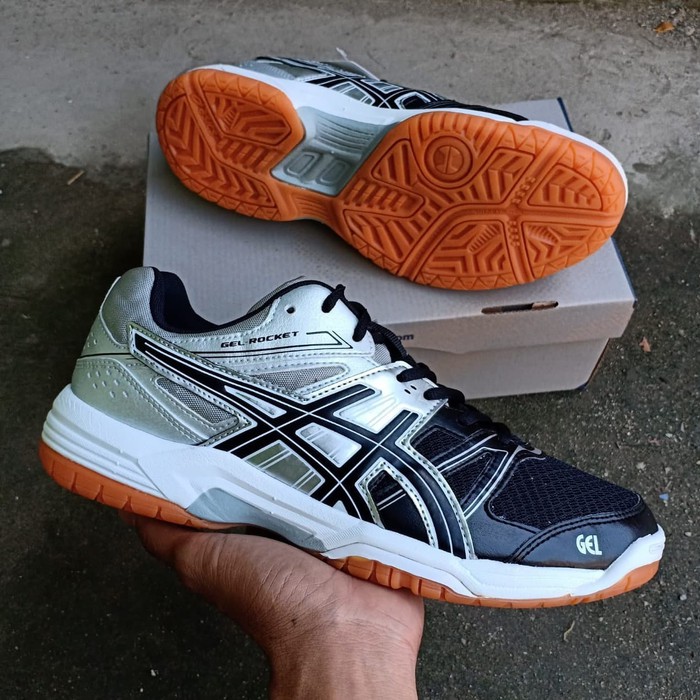 Sepatu asics gel rocket berkualitas sepatu badminton - tennis
