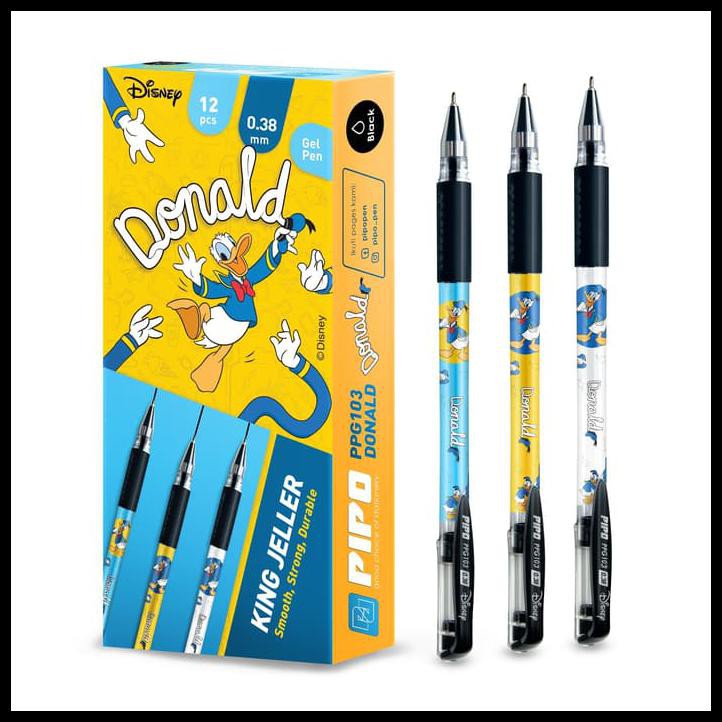 

PPG103 PIPO DONALD DUCK PULPEN LUCU 0.38MM ISI 12 PCS TINTA HITAM