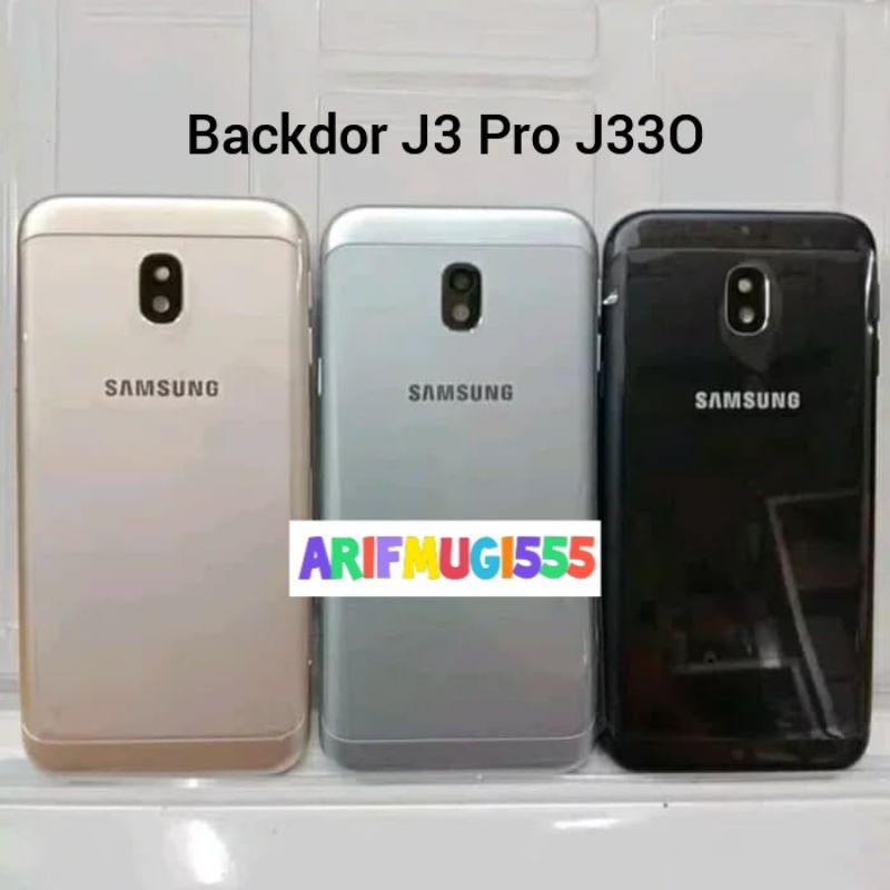 BACKDOOR KESING CASING HOUSING FULLSET BAZZEL BEZEL BELAKANG SAMSUNG GALAXY J3 PRO J330 2017 TUTUP BELAKANG ORI