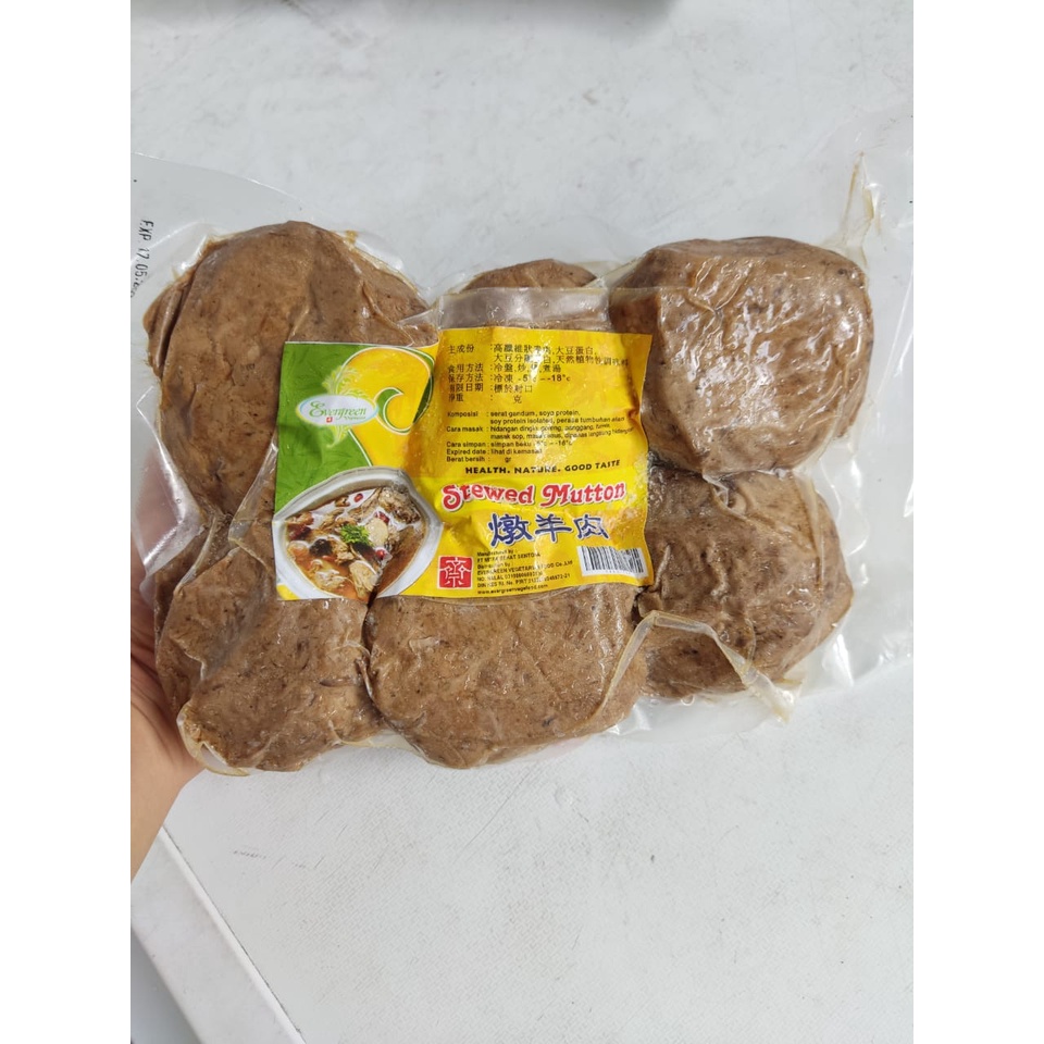 

Evergreen Stewed Mutton Jumbo Vegan / Big Dun Yang Rou 900gr isi 6 pcs