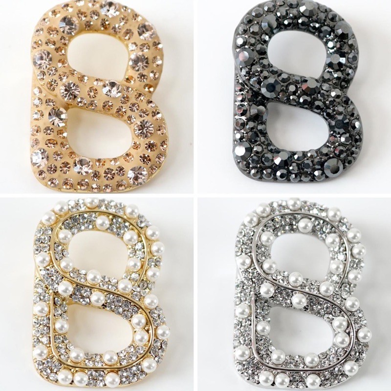 READY BUTTONSCARVES PERLA BROOCH - SWIRLED BROOCH - HEMATITE - SILK BROOCH