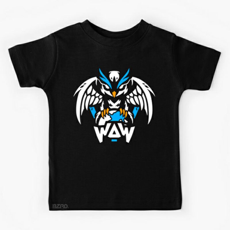 Kaos Anak Waw Esport Team Reza Arap distro 3-12 tahun