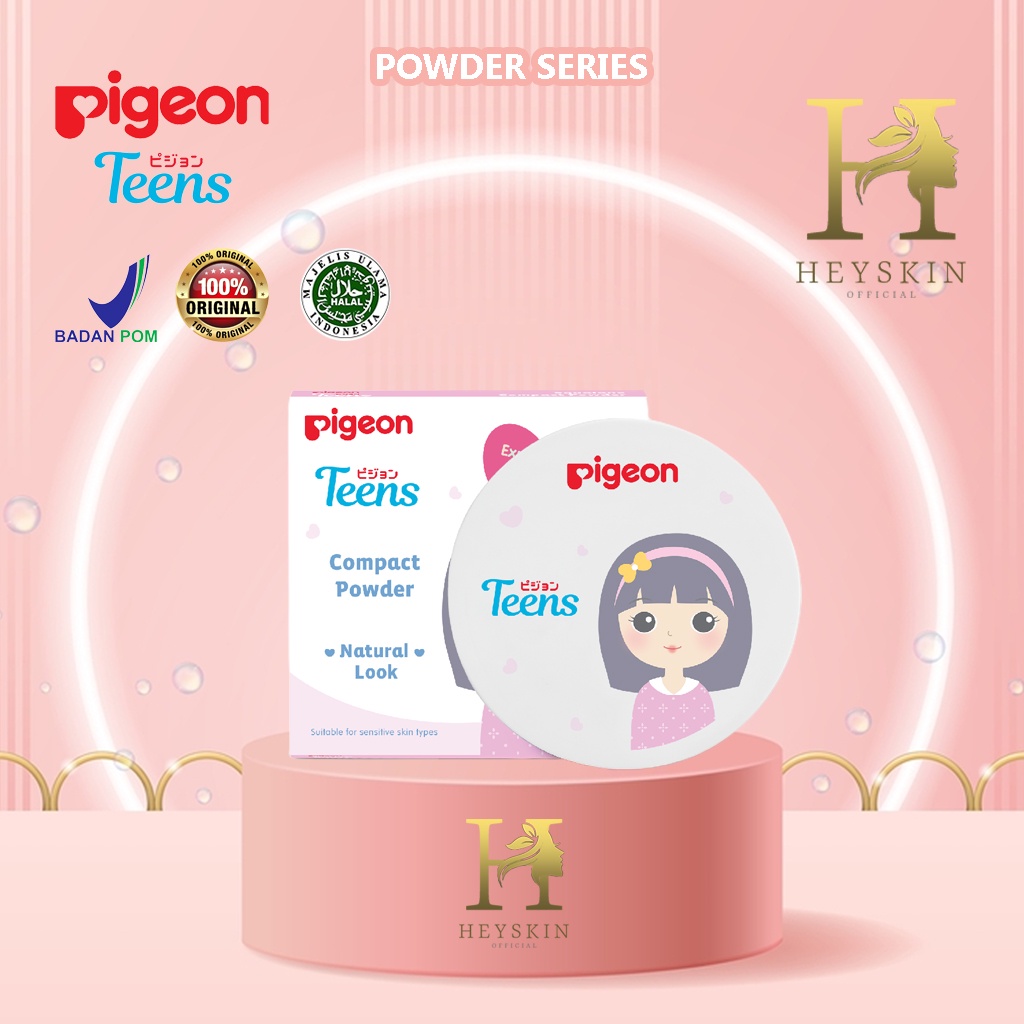 ❤Heyskin❤ Pigeon Teens Make Up Series 100% Original & BPOM | Compact Powder Natural Look
