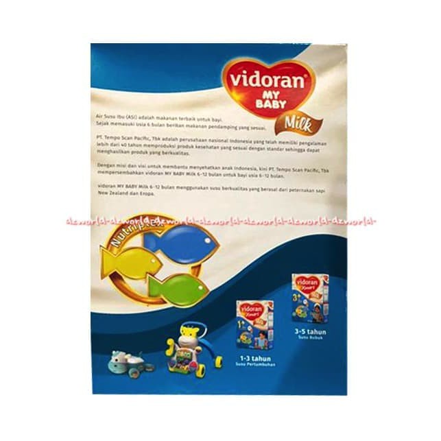 Vidoran My Baby 350gr Milk Susu Untuk 6-12Bulan Susu Formula Bayi Bubuk Fidoran Smart Mybaby Mai Beby