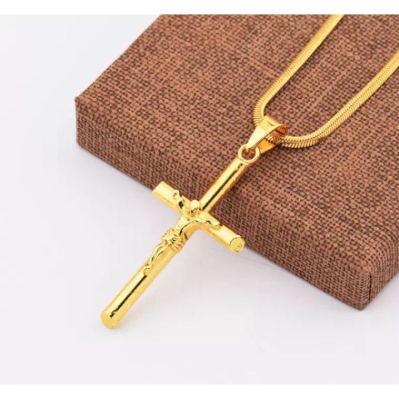 KALUNG BELUT GEPENG SALIB YESUS MODEL TERBARU WANITA PRIA