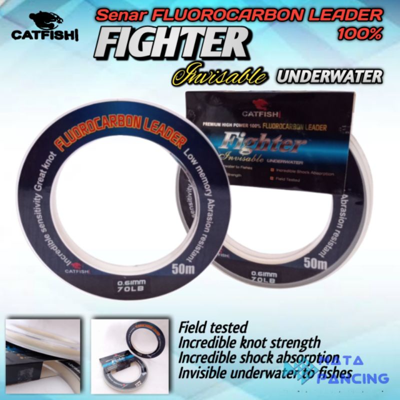 Senar leader catfish fighter 100% fluorocarbon leader 50m