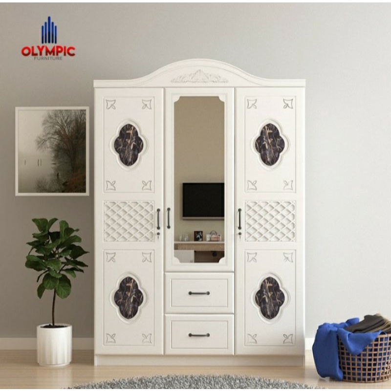 Lemari Pakaian 3 Pintu WRTM CHESTER BROWN/PEARL