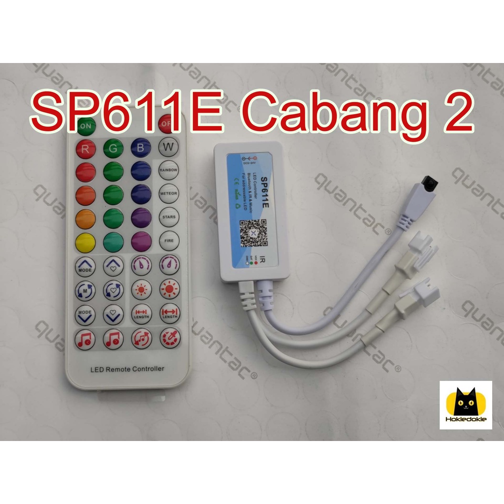 Controller musik SP611e, remote bluetooth dan musik untuk led WS2811 dan WS2812b