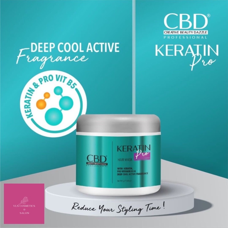 CBD Keratin Pro Hair Mask/Masker Rambut Keratin 500g ORIGINAL