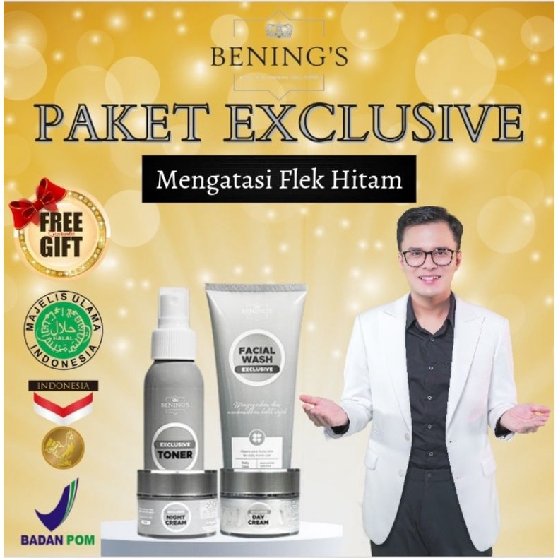 BENINGS SKINCARE DR OKY PRATAMA PAKET EXCLUSIVE UNTUK MENCEGAH DAN MENGATASI FLEK HITAM DI WAJAH ( BENINGS INDONESIA )-1