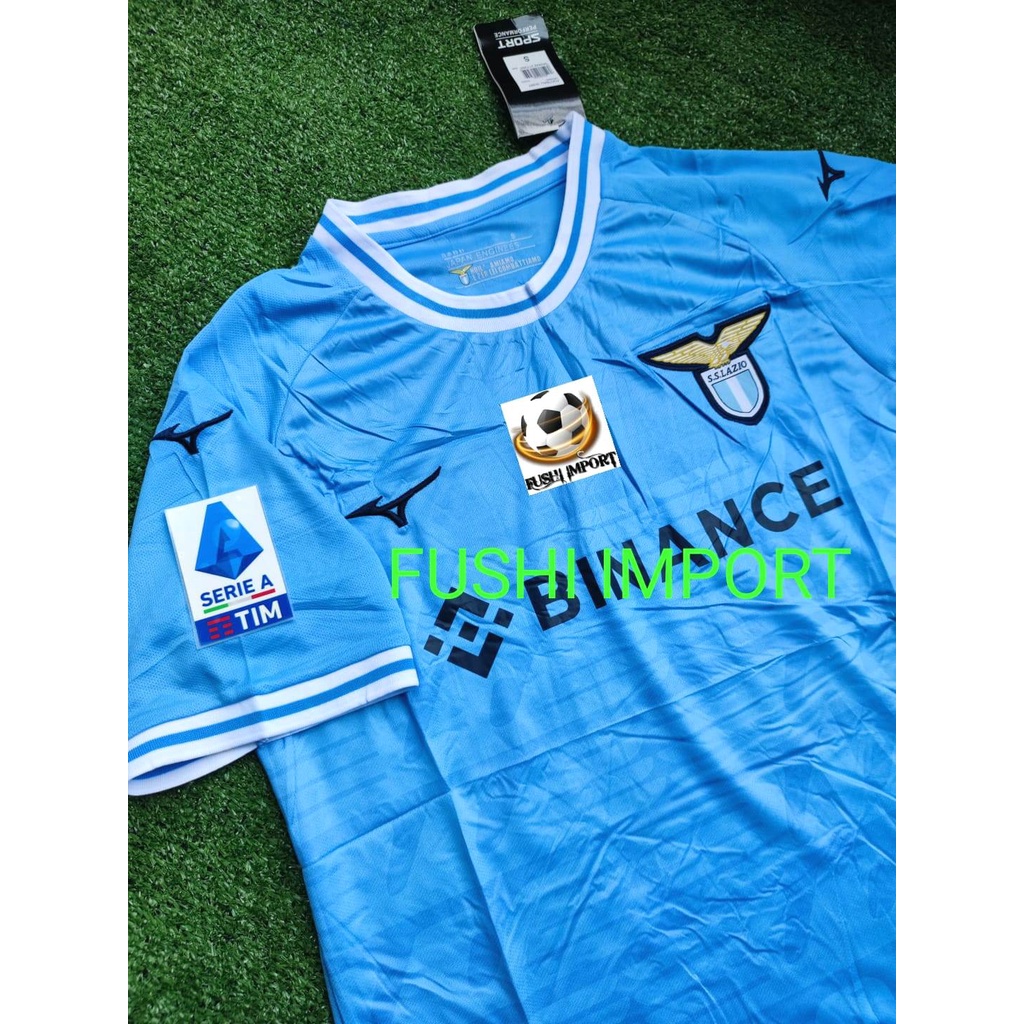 Jersey Baju Bola SS Lazio Macron Home Full Patch 2022 2023 Grade Ori