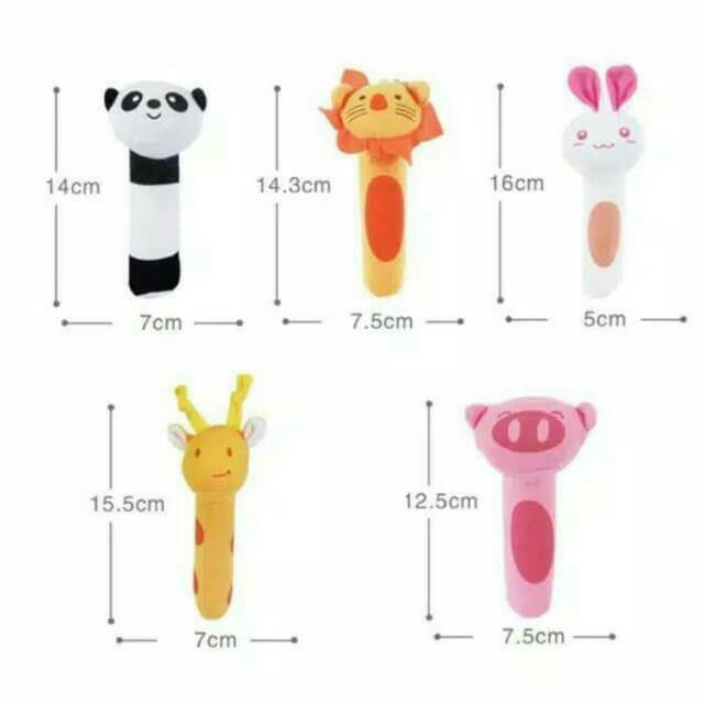 Mainan Rattle BONEKA ANIMAL PLUSHIE DOLL BUNYI bahan Lembut