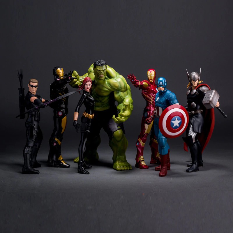 GROSIR Crazy Toys Avengers 2 Iron Man Black Widow Hawkeye Captain America Thor Hulk PVC Action