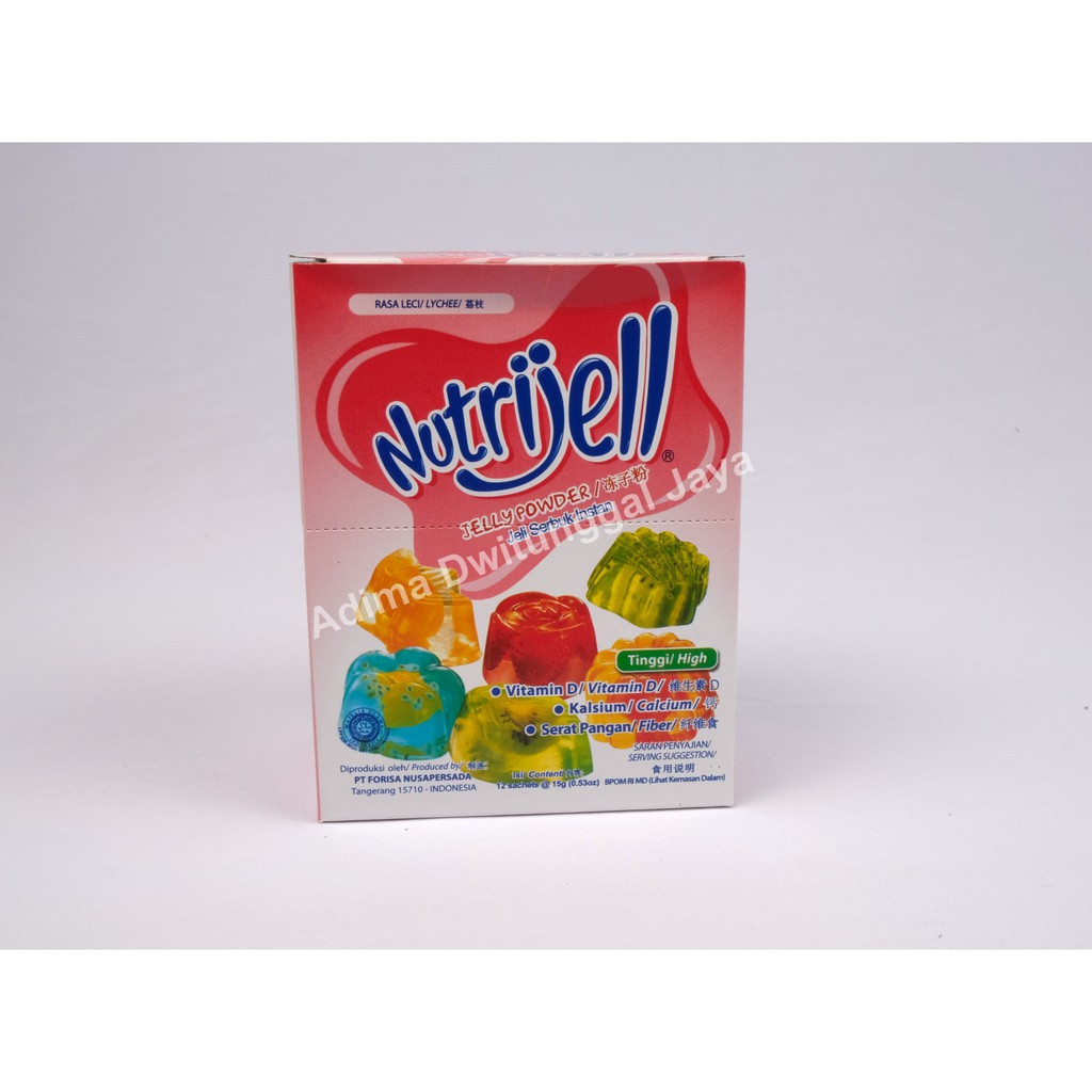 Nutrijell Lychee / Nutrijell Rasa Leci 12 x 15 gr (Box)