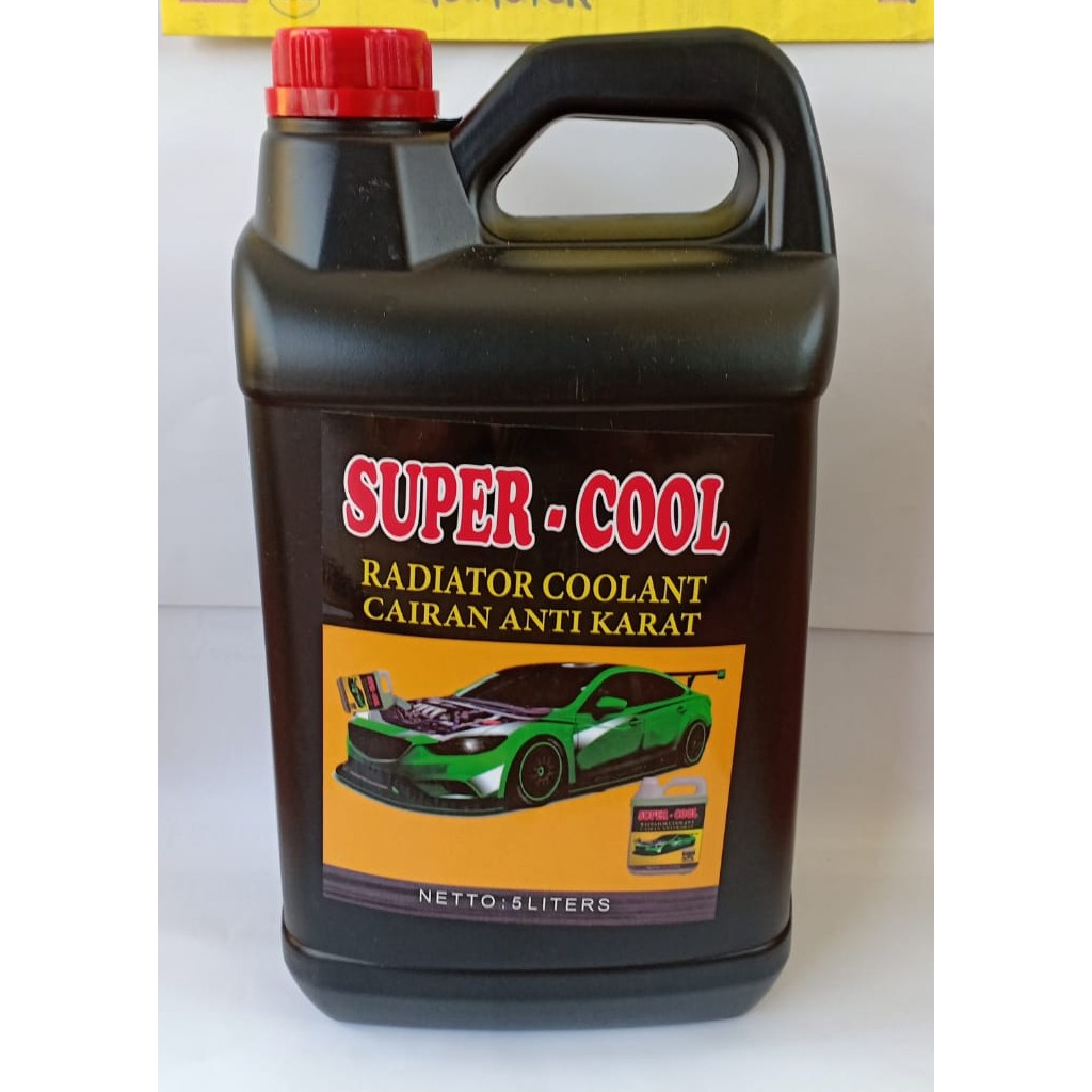 AIR RADIATOR SUPER COOL MERAH 5L - RADIATOR COOLANT SUPERCOOL RED