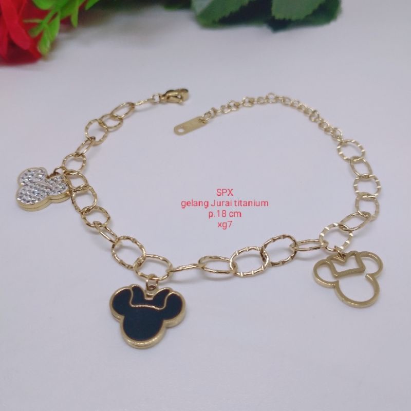 gelang rantai juntai Titanium Xuping Rodium perhiasan aksesoris