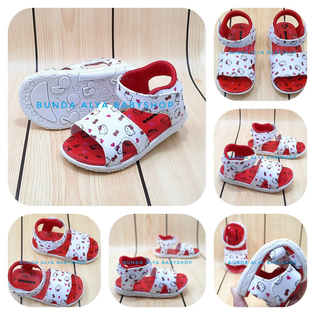 Sandal Anak Perempuan Usia 6 Bulan 1 2 Tahun Size 22 - 25 MERAH - Sendal Anak Cewek Alas Karet Anti Licin