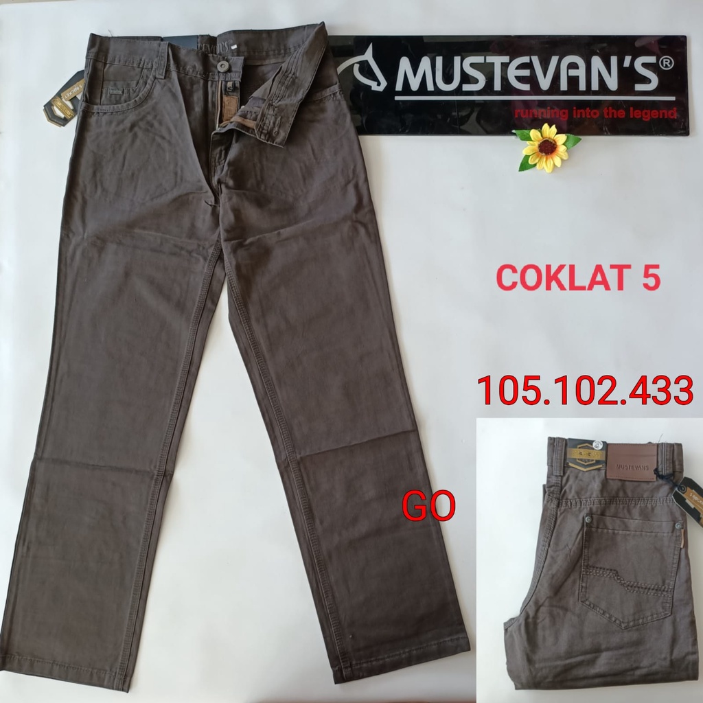 gof 33-38/3  MUSTEVANS CELANA POCKET Panjang Pria (Harga Promosi) Celana Casual Panjang Bahan Chinos Semi Import Halus