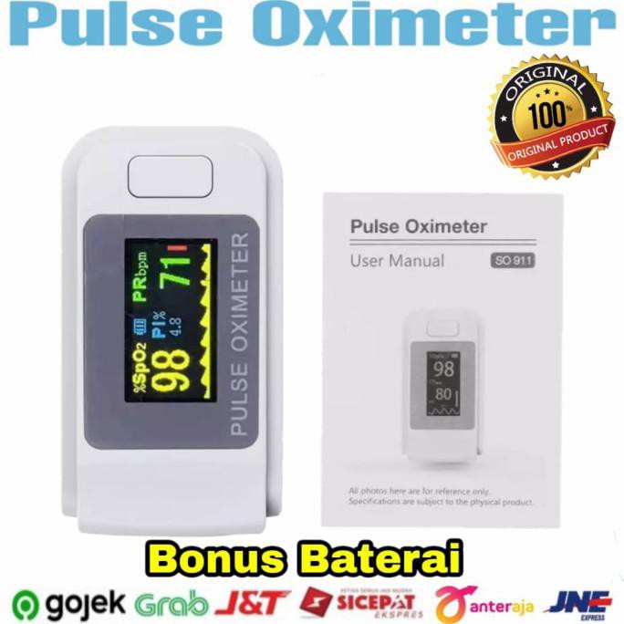 Fingertip Pulse Oximeter Oxymeter Alat Pengukur Detak Jantung - So-911 .