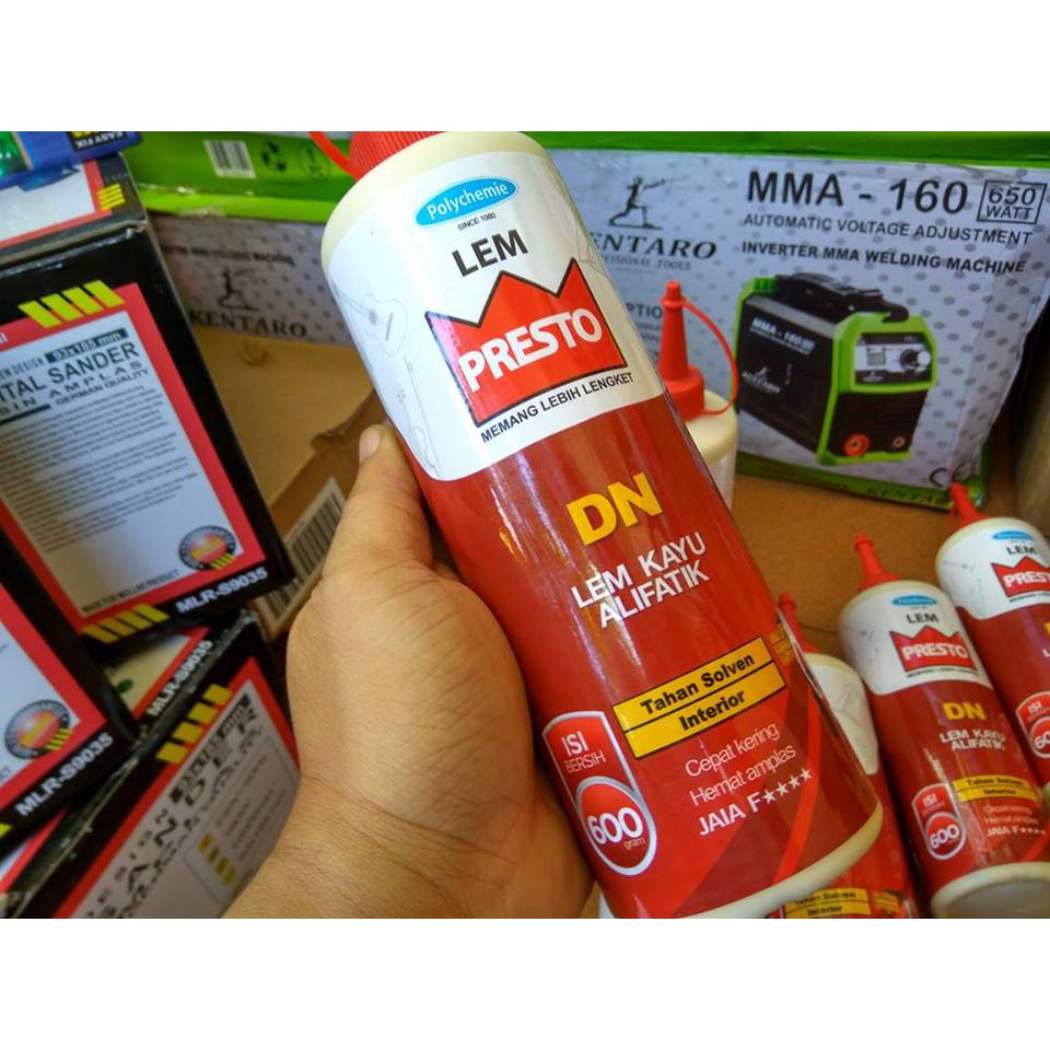 New Lem kayu Presto kerajinan craft gitar interior mebel triplek Hpl cepat kering kuat warna asli