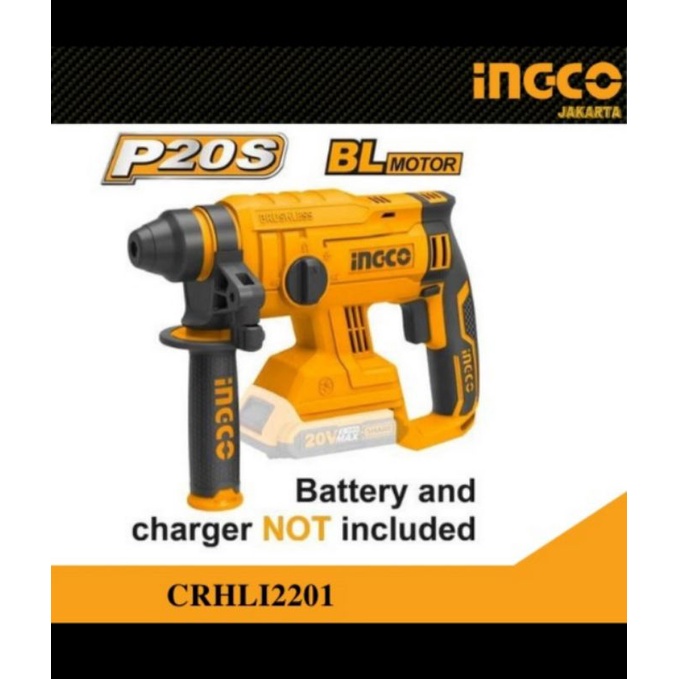 Ingco CRHLI2201 Brushless Rotary hammer 20V bor beton baterai bobok