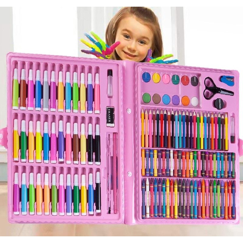 

Crayon Set 150 Pcs Mewarnai Melukis Pensil Menggambar 150 Pcs Anak-Anak
