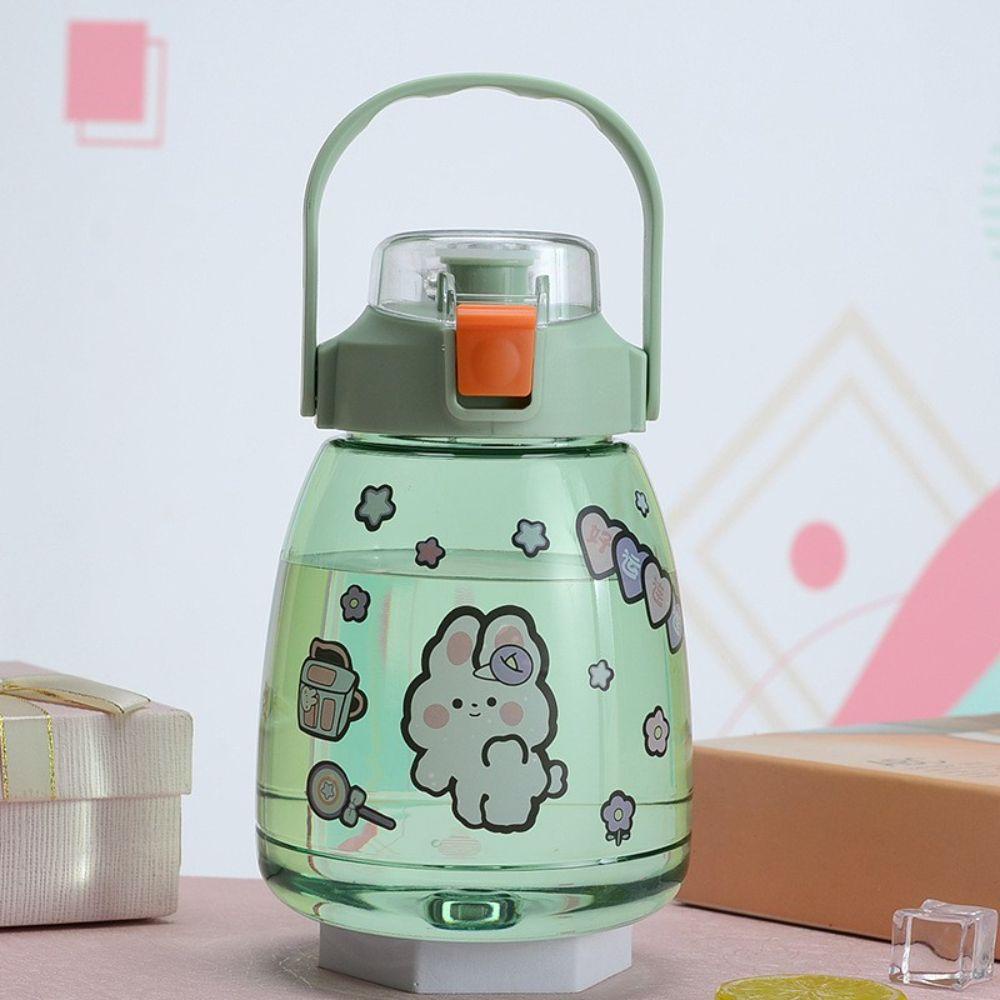 [Elegan] Cangkir Air Dengan Sedotan Cewek Portabel 1300ml Minum Musim Panas Kapasitas Besar Big Belly Cup