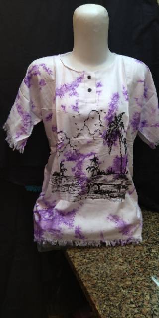 SALE Termurah... Blouse Santai motif Pantai Pohon