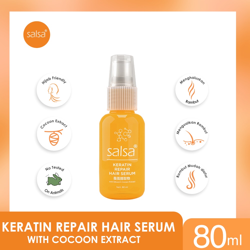 SALSA Hair Serum Rose / Hair Serum Growth / Hair serum Keratin - 80ml ( Serum Perawatan Rambut ) ORIGINAL BPOM