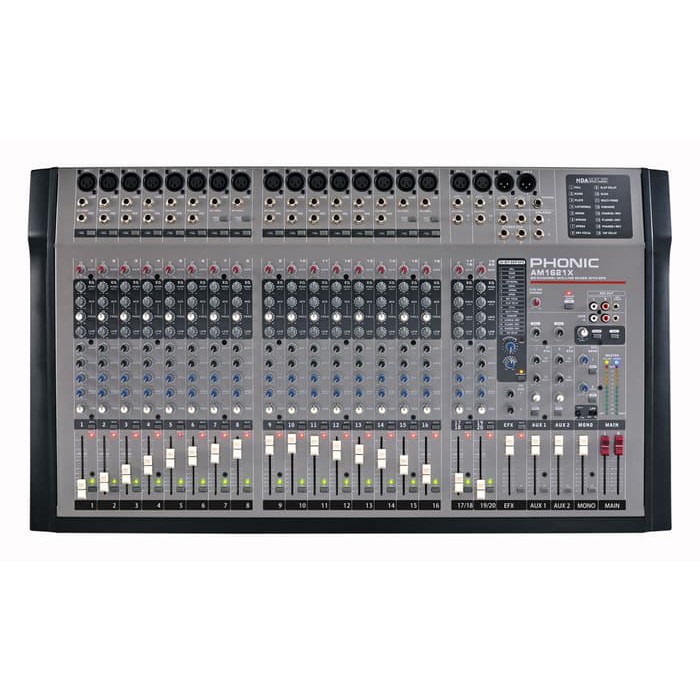 AM Phonic 1621X 16-Mic/Line 4-Stereo Input Mixing Console with DFX