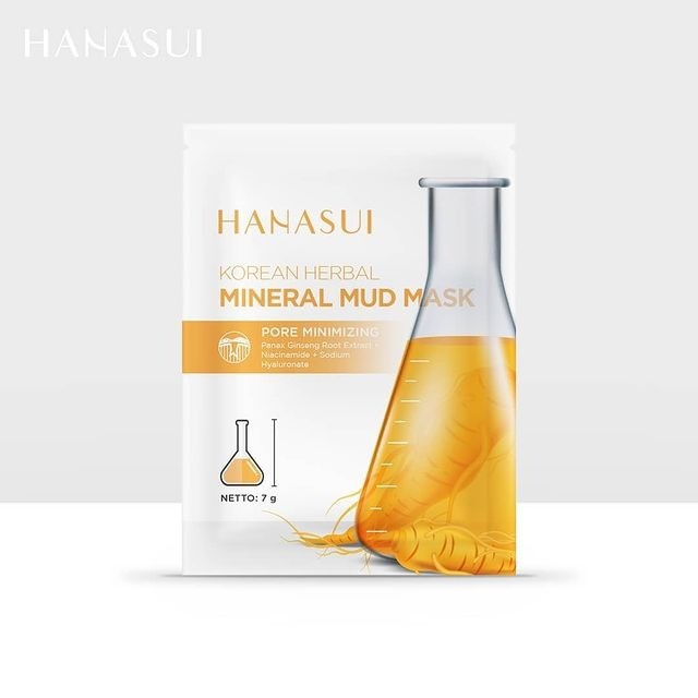 [1 PCS] Hanasui Mineral Mud Mask Japanese Flower dengan Kandungan Cherry Blossom Extract yang Efektif Mencerahkan Kulit Wajah