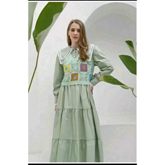 Gamis rompi vivorie premium/dress susun vivorie