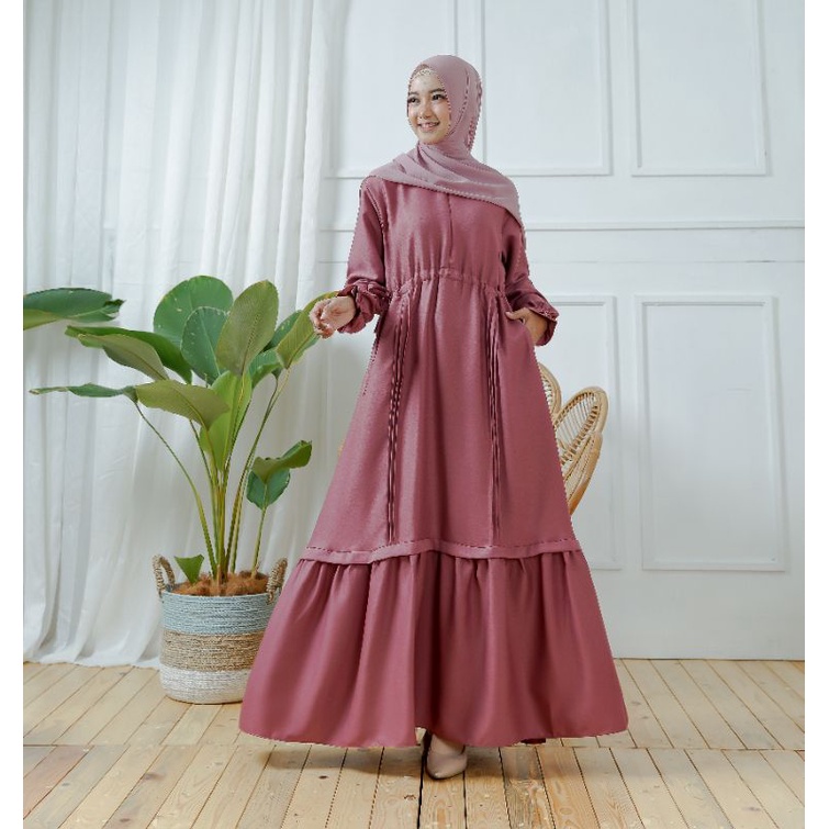GAMIS TERBARU / NAUREEN DRESS / GAMIS LADYZARA PREMIUM / GAMIS ORI / GAMIS REAL PICT / GAMIS MURAH / GAMIS BEST SELLER / LONG DRESS / DRESS CANTIK-Mauve