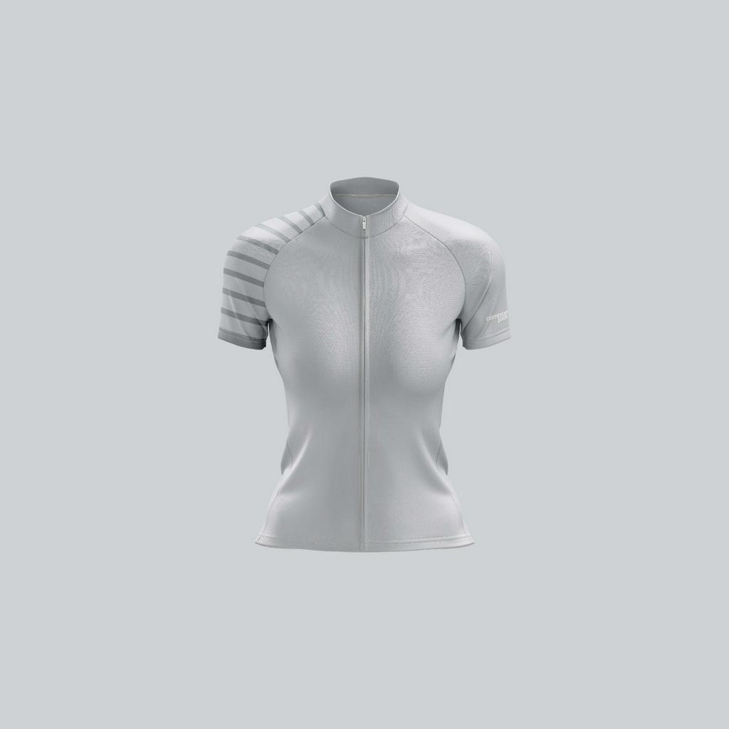 Common Spot Essentials Women Cycling Jersey Sepeda- Grey