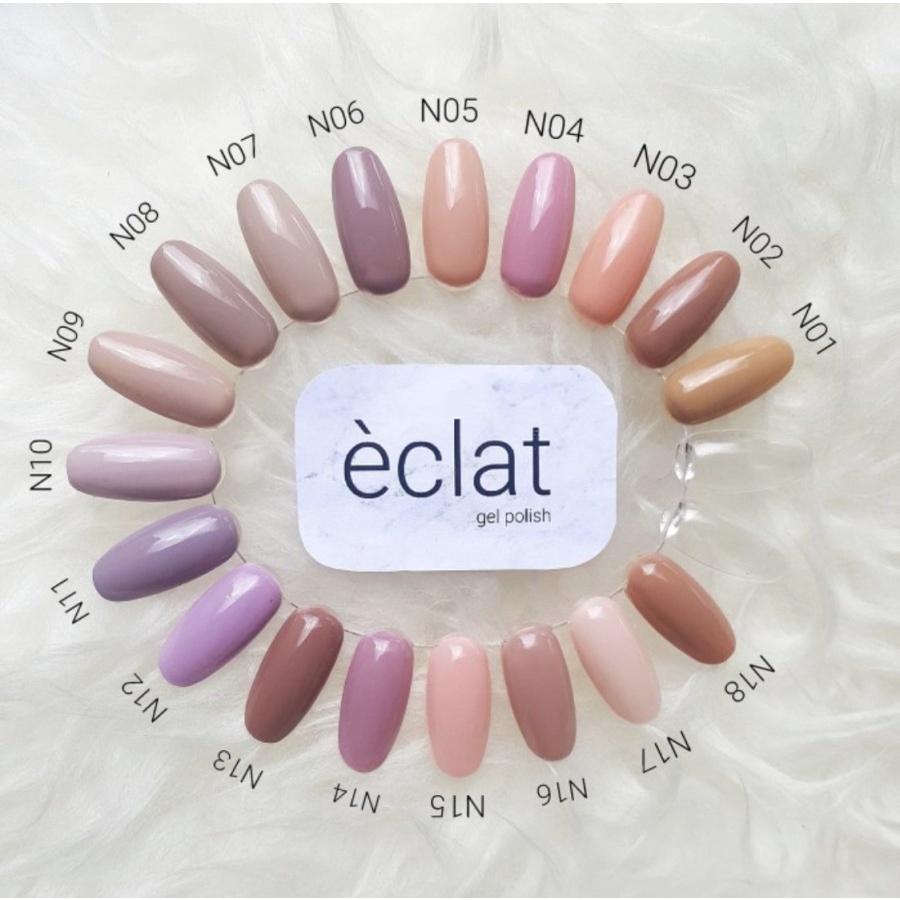 KUTEK GEL UV LED NAIL ART POLIS WARNA NUDE ECLAT PREMIUM GEL NAIL POLISH