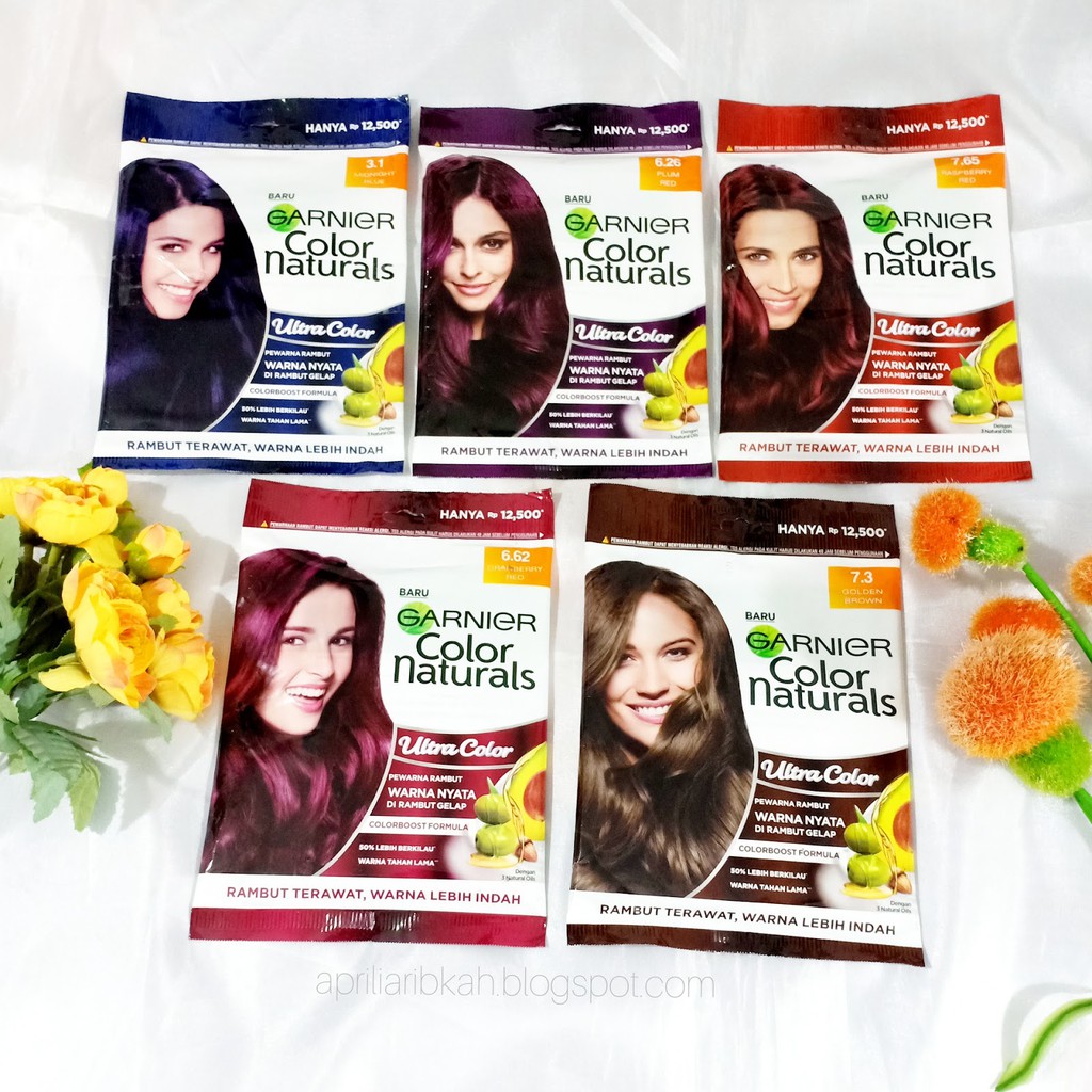  Garnier  color cat rambut sachet model shampoo Shopee 