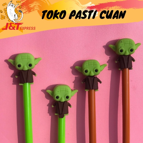 pulpen karakter star wars YODA keperluan sekolah ATK FANCY bisa COD