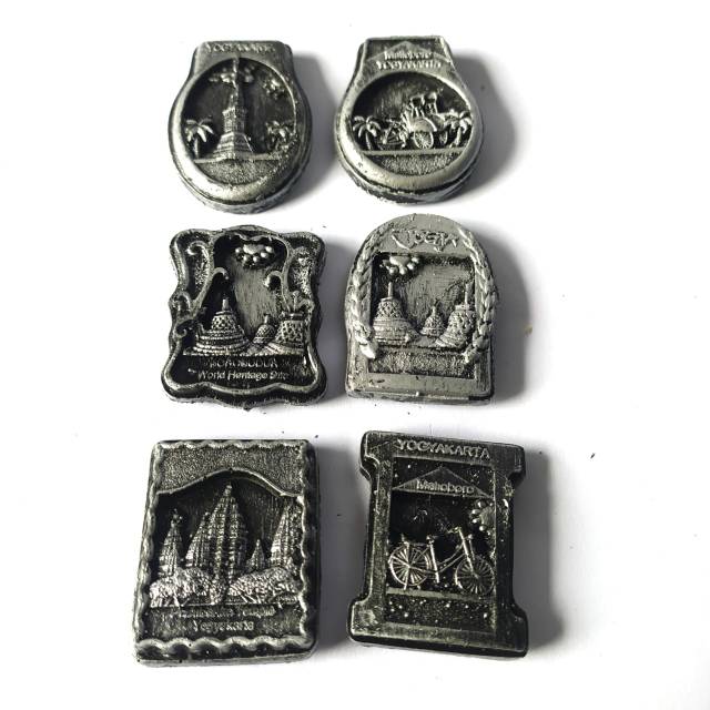 (BISA COD) SATU SET MAGNET KULKAS MINI FIBERGLASS ISI 6 PCS UKURAN 3 CM - SOUVENIR MURAH KHAS JOGJA