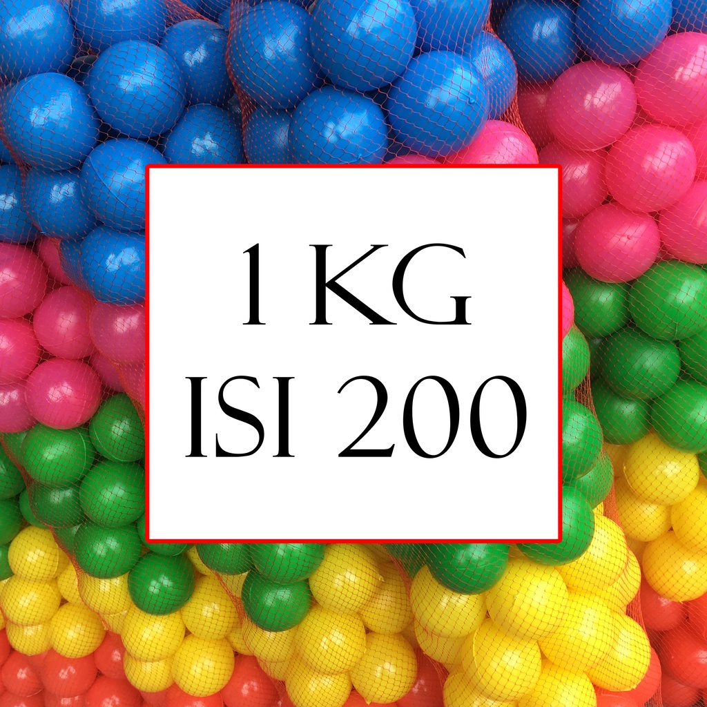 (SNI) 1kg 200 pcs Bola Warna Plastik / Bola Mandi Bola