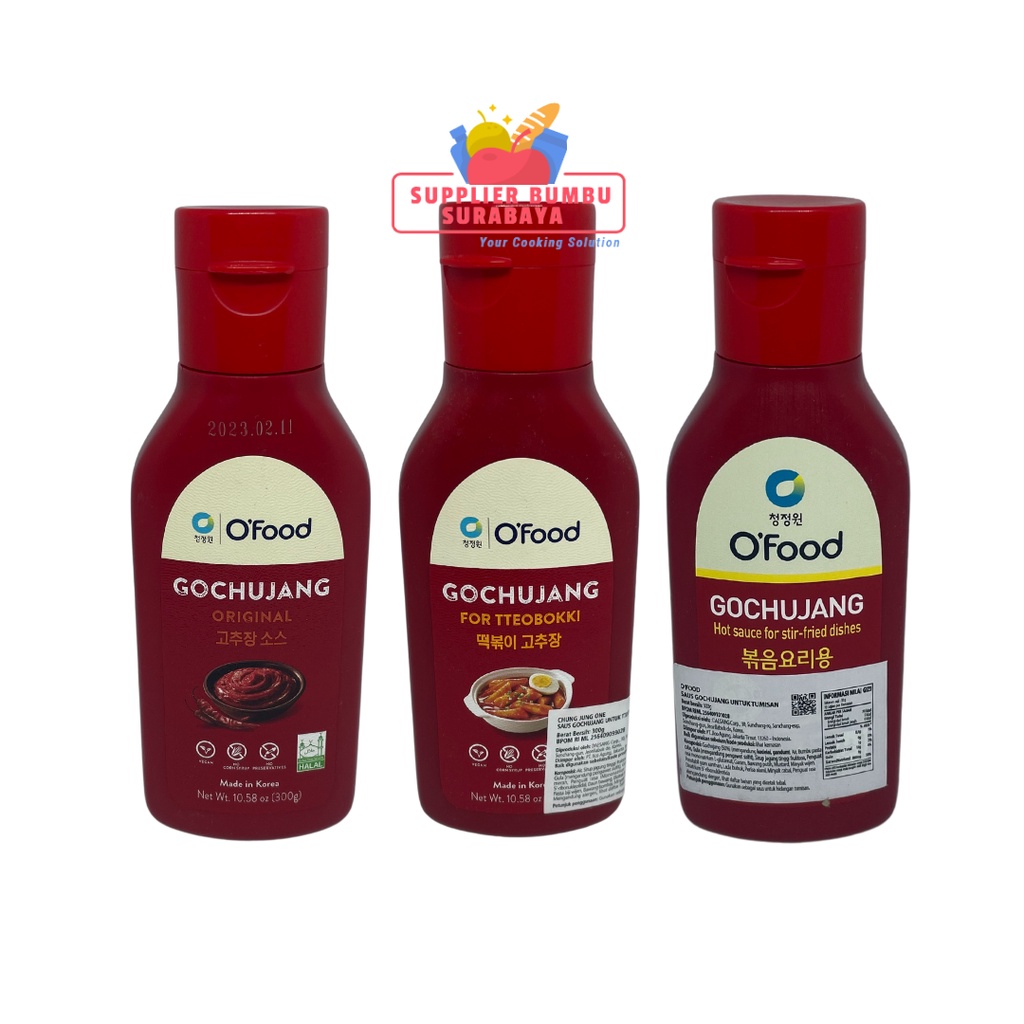 

Daesang Chung Jung One Ofood Korean Gochujang Sauce Original Topokki Stir Fried Halal 300g