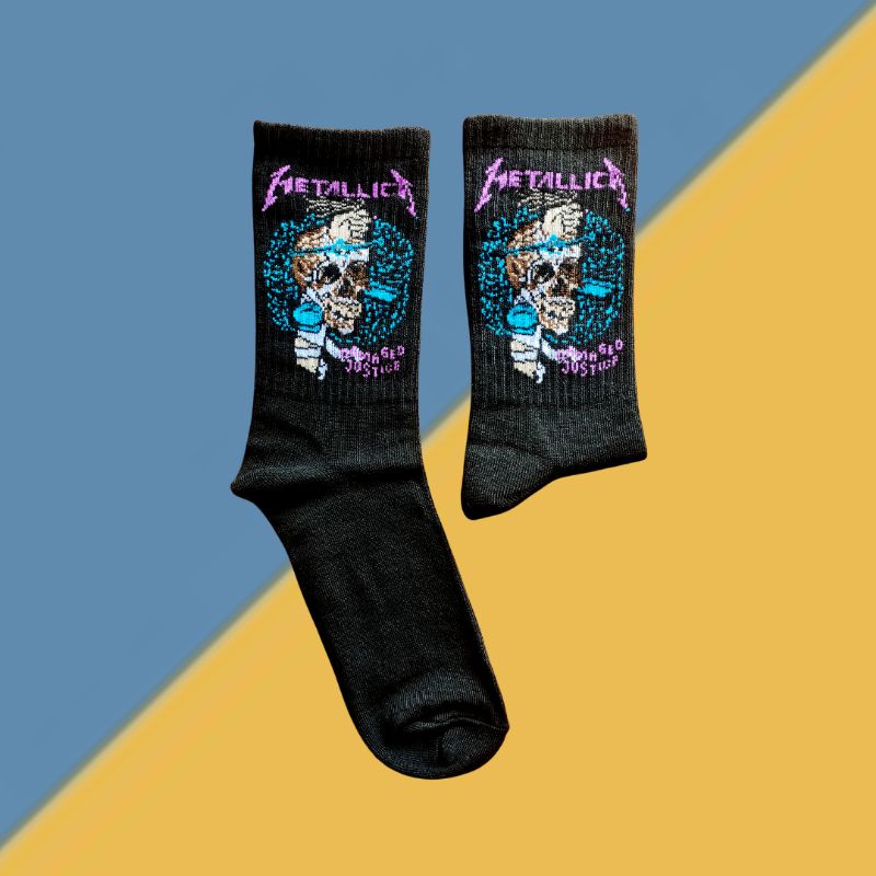 [PROMO] Kaos Kaki Pria Motif Skate Oldschool Metallica New - The Sumar Official