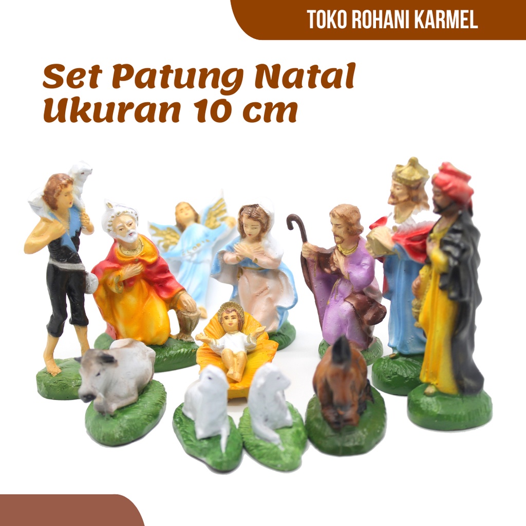 SET PATUNG NATAL 10 CM / DEKORASI PATUNG NATAL / PATUNG GEMBALA NATAL